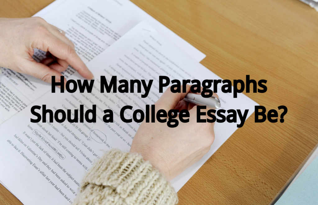 how many paragraphs should college essay be